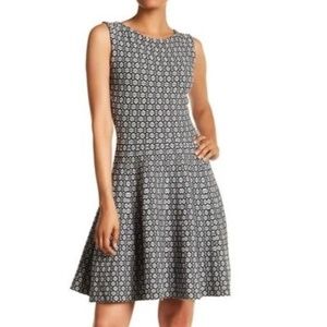 MILLY | Knit Jacquard Fit & Flare Dress